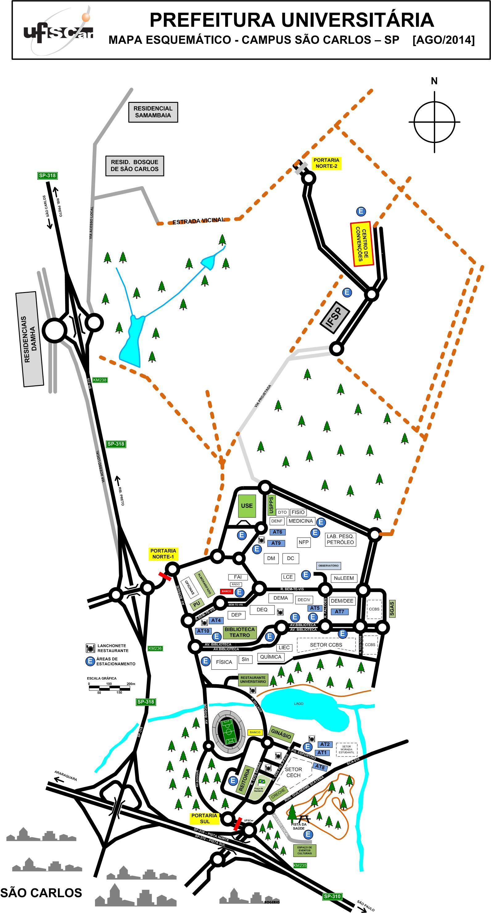 Mapa Campus São Carlos